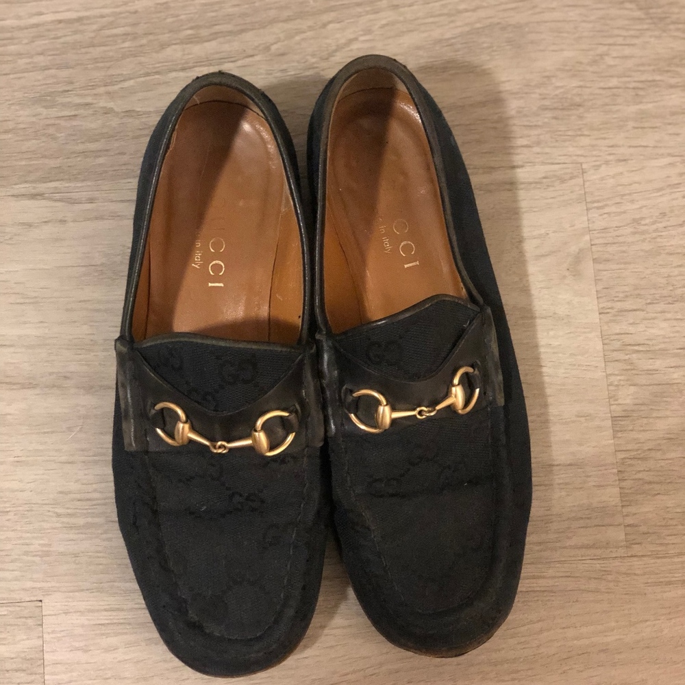 Vintage Gucci Black Loafers